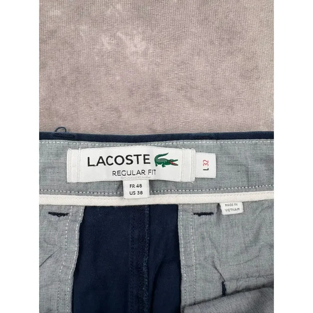 Lacoste Regular Fit Navy Chino Pants Men’s 38x32